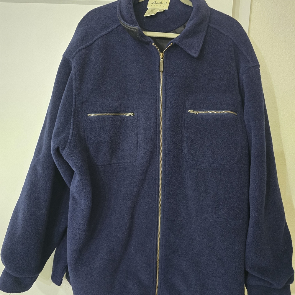 Eddie Bauer Men's Deep Blue Zip-Up Sweater